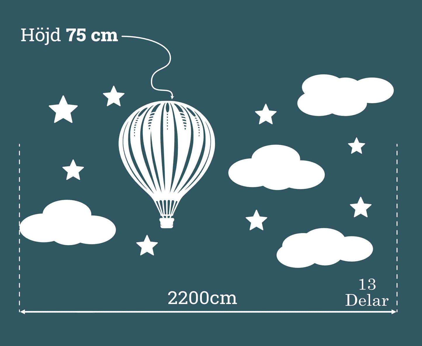 3D-Väggdekoration "Varmluftsballong"