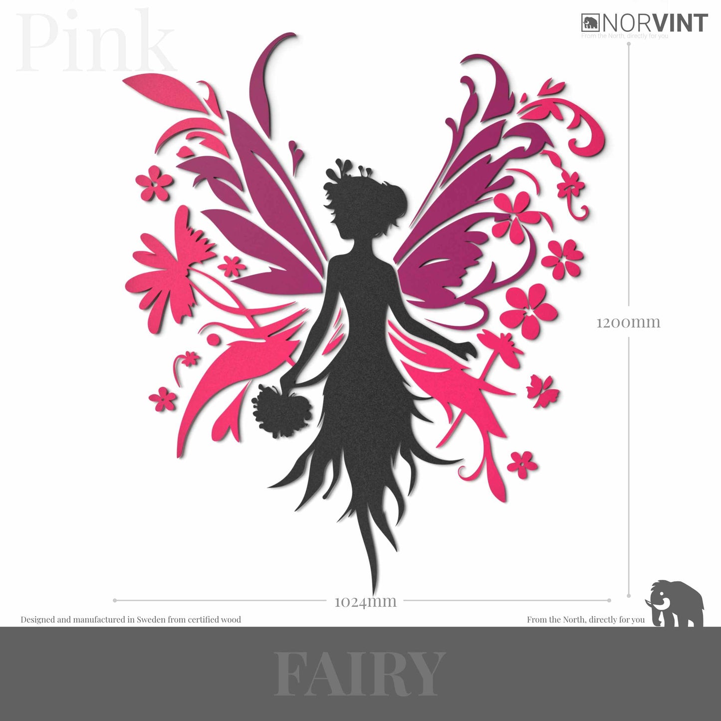 3D-Väggdekoration "Fairy"