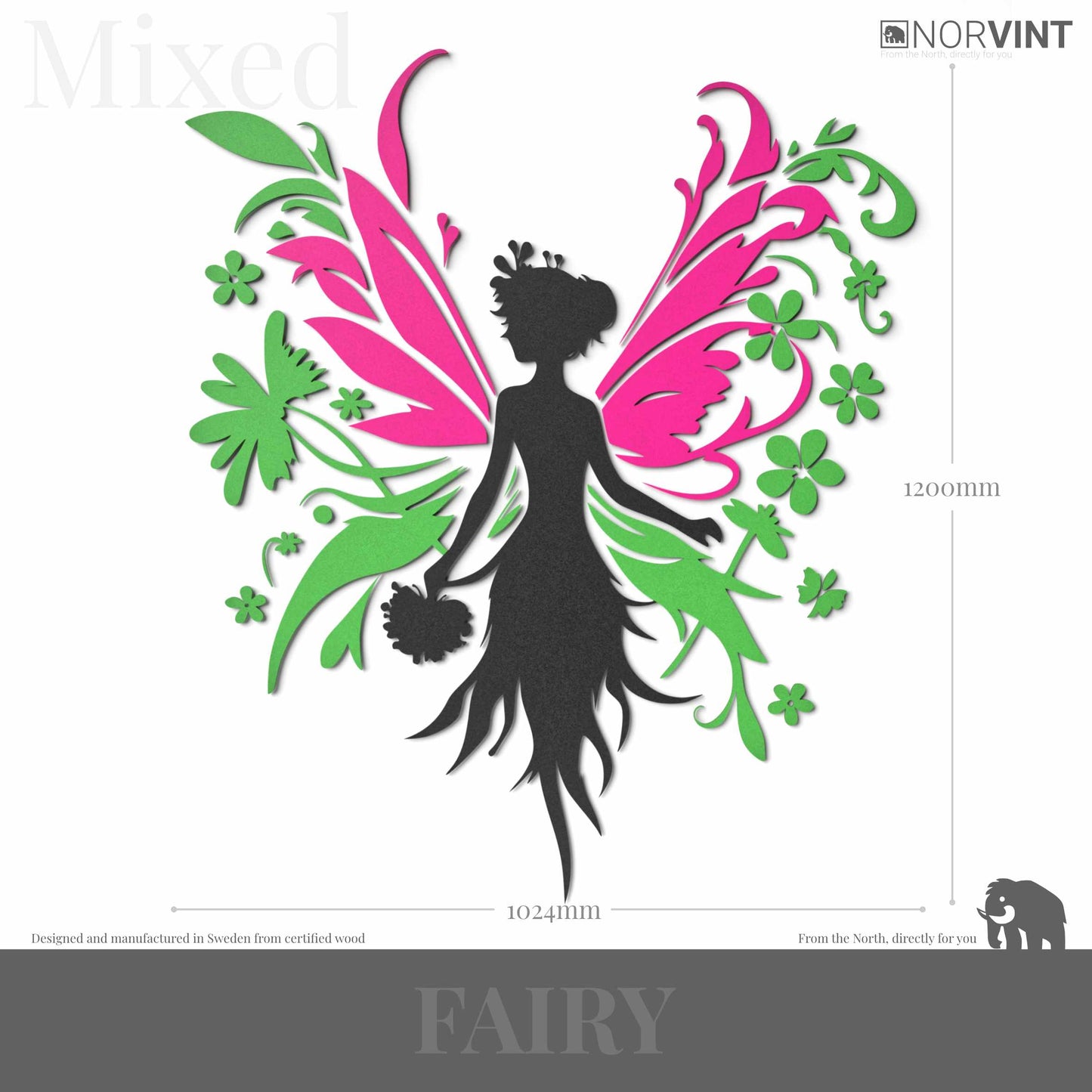 3D-Väggdekoration "Fairy"