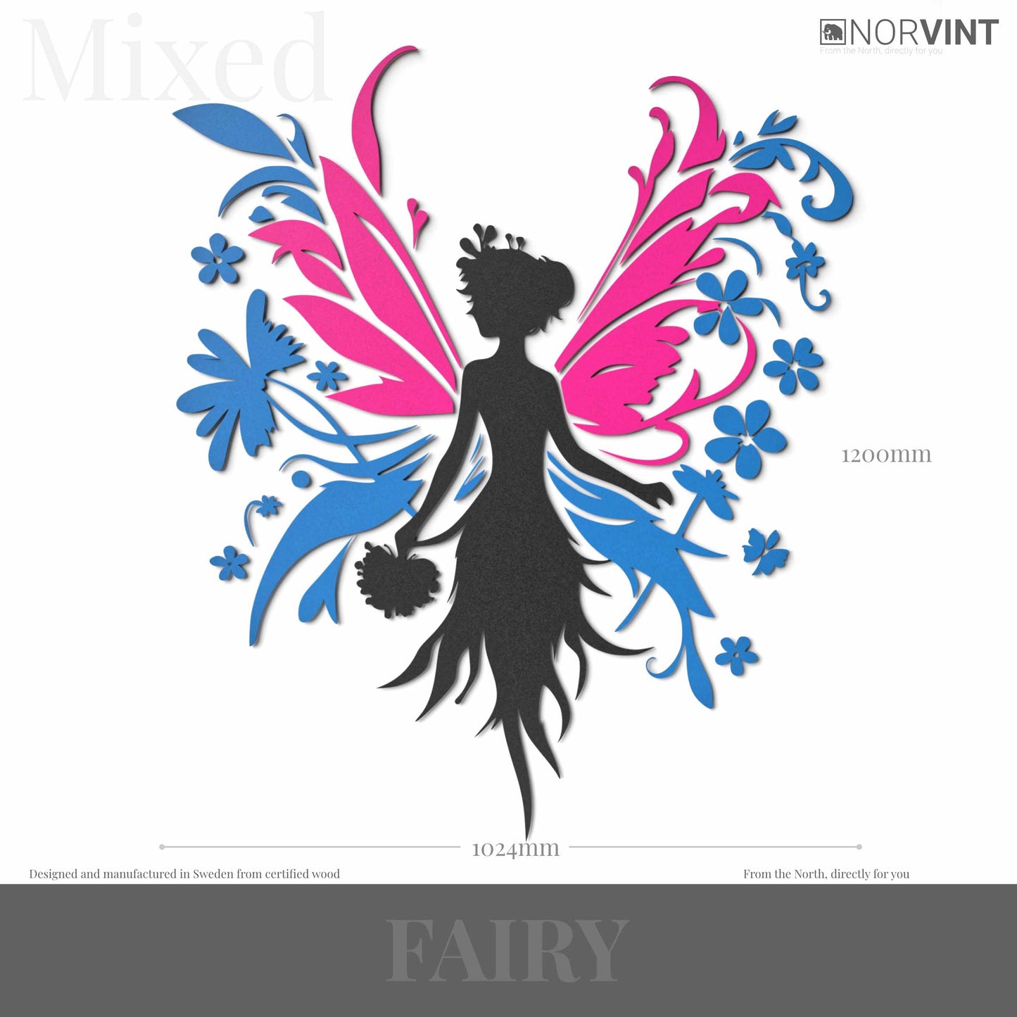 3D-Väggdekoration "Fairy"