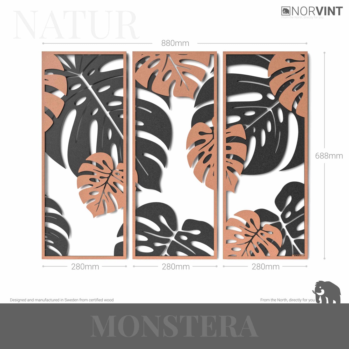 3D-Väggbild "Monstera"
